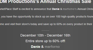 DM Productions Christmas Sale!