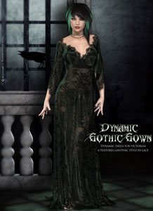 Dynamic Gothic Gown V4