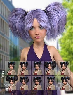 Yumi Hair for Genesis 3 Female(s)